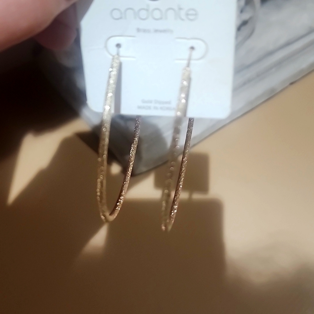 Andante XL Gold dipped Hoops